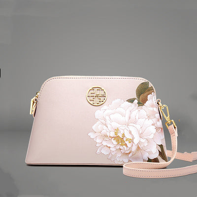 Embossed Leather Shoulder Bag ‒ Practical & Stylish Gift Handbag