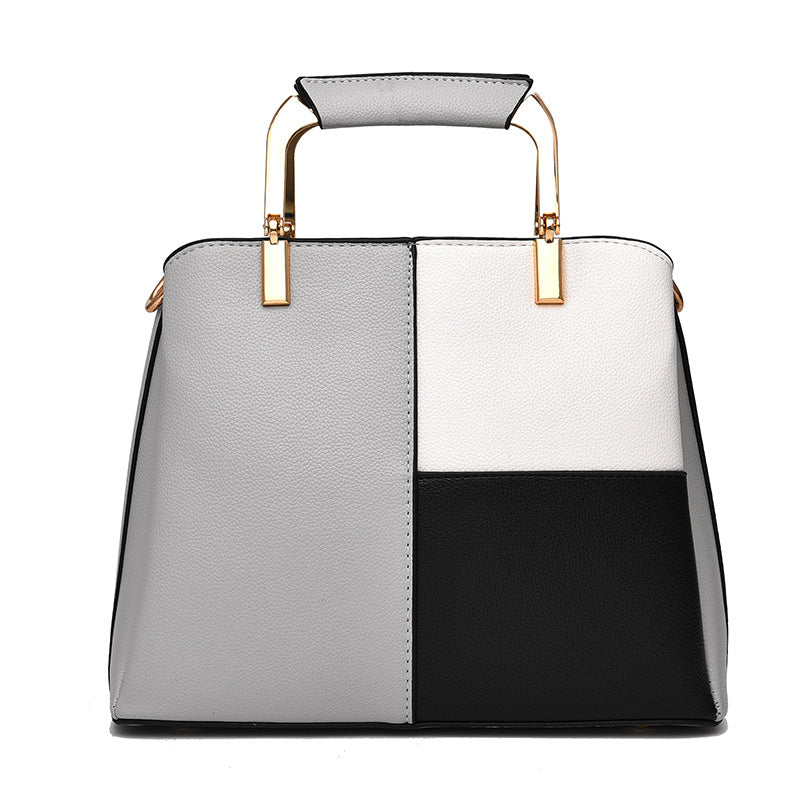 Tri-Color Contrast Shoulder  Bag ‒ Stylish Diagonal  Crossbody