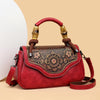 Handcrafted Retro Leather  Crossbody Bag ‒ Embossed  Vintage Style