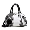 Crocodile Pattern Leather  Handbag ‒ Stylish Textured  Satchel