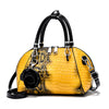 Crocodile Pattern Leather  Handbag ‒ Stylish Textured  Satchel