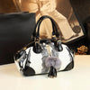 Patterned Leather Fashion  Handbag ‒ Elegant Top-Handle  Bag