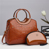 Patterned Leather Fashion  Handbag ‒ Elegant Top-Handle  Bag for Daily Style