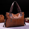 Retro Luxury Leather Work Tote ‒ Stylish Large Capacity Bag
