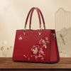 Butterfly Embroidered Diana  Bag ‒ Textured Leather Fashion  Handbag