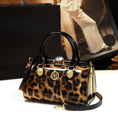 Elegant Patent Leather Work  Satchel ‒ Stylish Office Bag for  Women