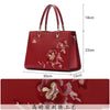 Butterfly Embroidered Diana  Bag ‒ Textured Leather Fashion  Handbag