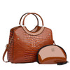 Patterned Leather Fashion  Handbag ‒ Elegant Top-Handle  Bag for Daily Style