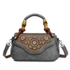 Handcrafted Retro Leather  Crossbody Bag ‒ Embossed  Vintage Style
