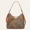 Ethnic Print Canvas Tote Bag ‒  Retro Shoulder Bag for College  & Travel