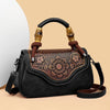 Handcrafted Retro Leather  Crossbody Bag ‒ Embossed  Vintage Style