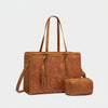 Women's Vintage Leather  Laptop Bag ‒ Large Capacity  Work Tote