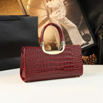Wine red crocodile pattern