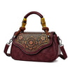 Handcrafted Retro Leather  Crossbody Bag ‒ Embossed  Vintage Style