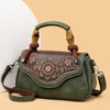 Handcrafted Retro Leather  Crossbody Bag ‒ Embossed  Vintage Style